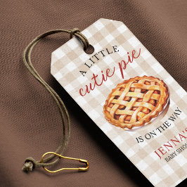 Etiquetas Para Regalos Little Cutie Pie Baby Shower Gingham Fall