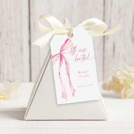 Etiquetas Para Regalos Little Miss Bowtiful Watercolor Pink Birday
