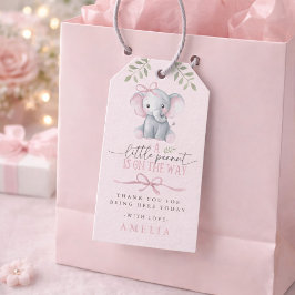 Etiquetas Para Regalos Little Peanut Elephant Pink Baby Shower