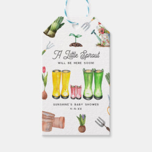 Etiquetas Para Regalos Little Sprout Gardening Baby Shower Pink Boots