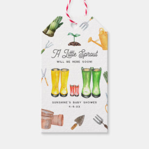 Etiquetas Para Regalos Little Sprout Red Boots Garden Baby Shower