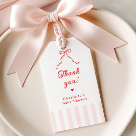 Etiquetas Para Regalos Little Sweetheart Bow Baby Shower