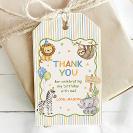 Etiquetas Para Regalos Llamando a todos los animales de fiesta Cumpleaños