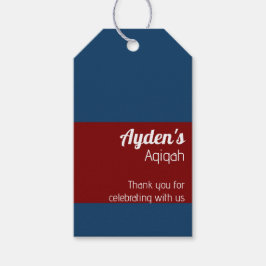 Etiquetas Para Regalos Llanura de color azul rojo sólido, Baby Shower Aqi