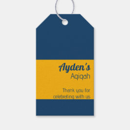 Etiquetas Para Regalos Llanura de color sólido amarillo azul, Baby Shower