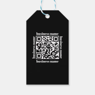 Etiquetas Para Regalos llavero de negocio con código QR minimalista econó