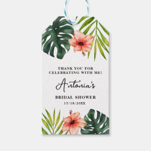 Etiquetas Para Regalos Lluvia de Regalos Nupciales de Palma Monstera Trop