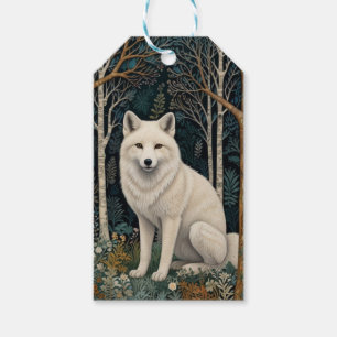 Etiquetas Para Regalos Lobo blanco vintage boho bosque forestal