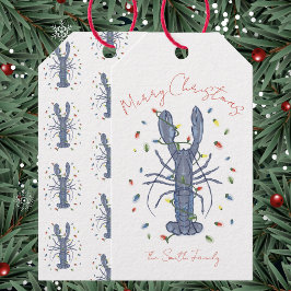 Etiquetas Para Regalos Lobster Christmas Card