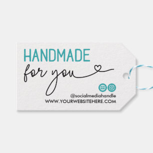 Etiquetas Para Regalos Logo De Bluegreen Social Media Heart Handmade For