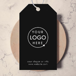 Etiquetas Para Regalos Logotipo comercial | Black profesional corporativo