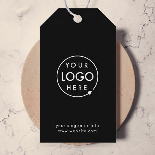 Etiquetas Para Regalos Logotipo comercial   Black profesional corporativo