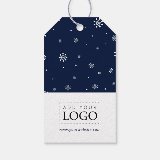 Etiquetas Para Regalos Logotipo de negocio navideño y navidad en la marin (Reverso)