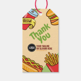 Etiquetas Para Regalos Logotipo de negocio personalizado | Tema Hamburger