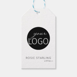 Etiquetas Para Regalos Logotipo de negocios personalizado con clase y amo