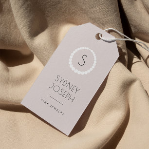 Etiquetas Para Regalos Logotipo del monograma del collar del Pastel Eti