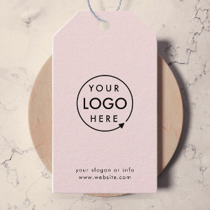 Etiquetas Para Regalos Logotipo Rosa Corporativo Empresarial Moderno Mi