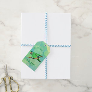 Etiquetas Para Regalos Loro feliz cumpleaños