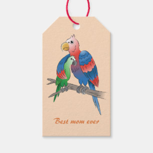 Etiquetas Para Regalos Loros del Día de la Madre