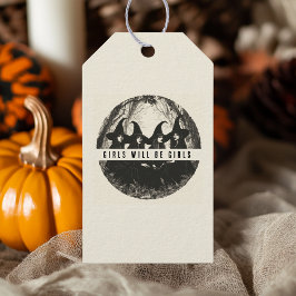 Etiquetas Para Regalos "Los Chicas Serán Chicas | Halloween con tema de b