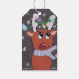 Etiquetas Para Regalos Los Cuernecillos Brillantes de Rudolph - KidsArt p