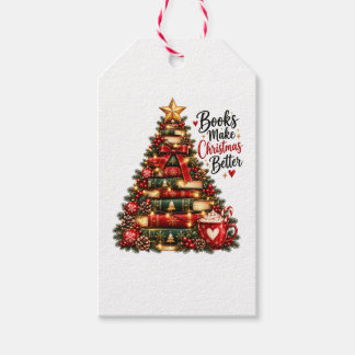 Etiquetas Para Regalos Los Libros Hacen La Navidad Mejor Árbol De Libros