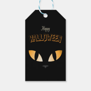 Etiquetas Para Regalos Los ojos de gato más brillantes- Halloween