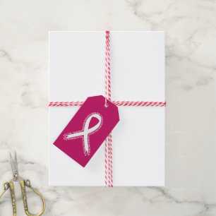 Etiquetas Para Regalos Los Tejidos Usan Conciencia Sobre El Cáncer De Mam