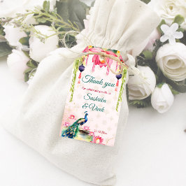 Etiquetas Para Regalos Loto del pavo real boda indio gracias favor