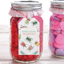 Etiquetas Para Regalos Love Bug Beetle Mine El día de San Valentín