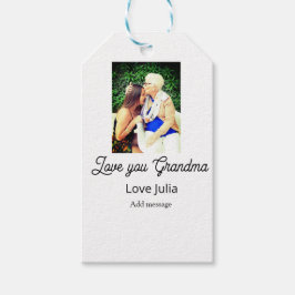 Etiquetas Para Regalos Love you Grandma photo name love message grandkids