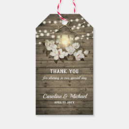 Etiquetas Para Regalos Luces de Cadena de Linterna de Magnolia de Madera