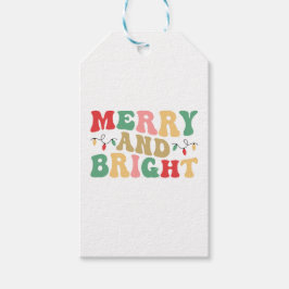 Etiquetas Para Regalos Luces de Cadena Simplemente Coloridas Alegre y Bri