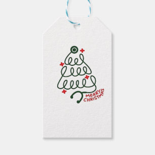 Etiquetas Para Regalos Luces de Navidad del árbol de estetoscopio batas d