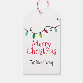 Etiquetas Para Regalos Luces navideñas de moras personalizadas