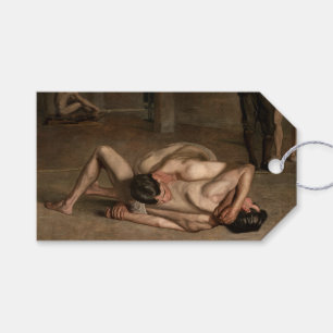 Etiquetas Para Regalos Luchadores (de Thomas Eakins)
