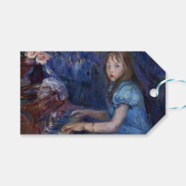Etiquetas Para Regalos Lucie Leon tocando el piano (de Berthe Morisot)