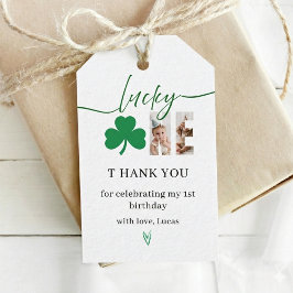 Etiquetas Para Regalos Lucky One First Birthday Favor Tag Green Shamrock