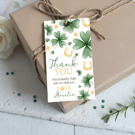Etiquetas Para Regalos Lucky One Shamrock Birthday Favor Tags