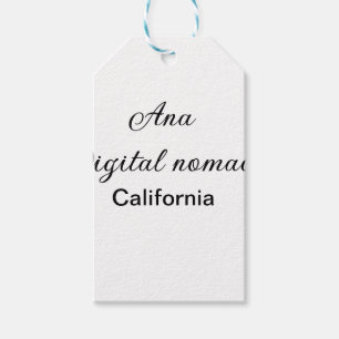 Etiquetas Para Regalos Lugar de texto simple mínimo agregue su nombre cal