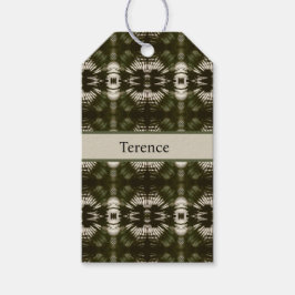 Etiquetas Para Regalos Lujo Botánico | Hoja de Palma Personalizada Verde 