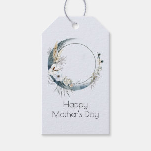 Etiquetas Para Regalos Luna de Creciente Azul con Día de la Madre de las 
