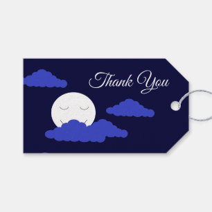 Etiquetas Para Regalos Luna llena sonriente con nubes