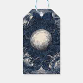Etiquetas Para Regalos Luna mítica rodeada de cuatro caras
