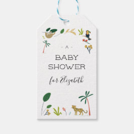 Etiquetas Para Regalos Lush Jungle Baby Shower