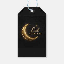 Etiquetas Para Regalos Luxury Black & Gold Eid Mubarak Stickers– Elegant