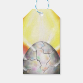 Etiquetas Para Regalos luz de arte que se desprende de un gran huevo de P
