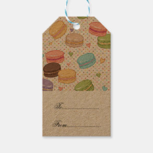 Etiquetas Para Regalos Macarones, galletas, bollería francesa, hipster al