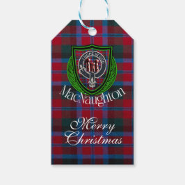 Etiquetas Para Regalos MacNaughton Scottish Clan Tartan & Crest