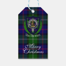 Etiquetas Para Regalos MacThomas Scottish Clan Tartan & Crest